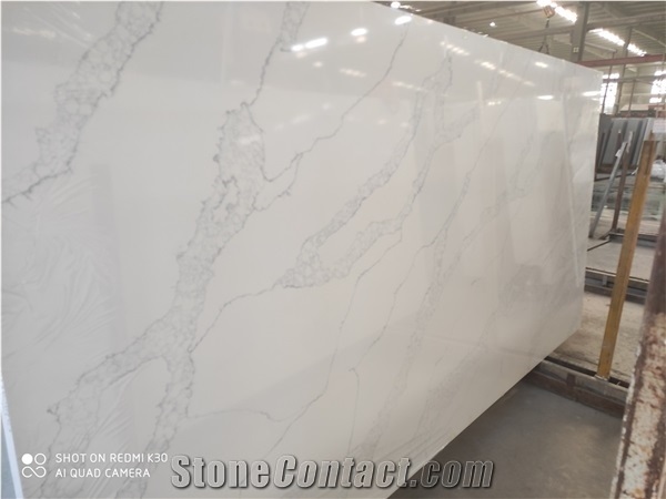 Wholesale Calacatta White Quartz Slabs
