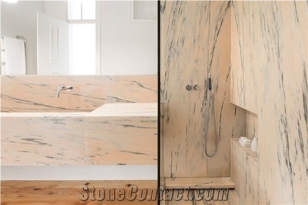 Rosa Portugal Salmone Marble Blocks