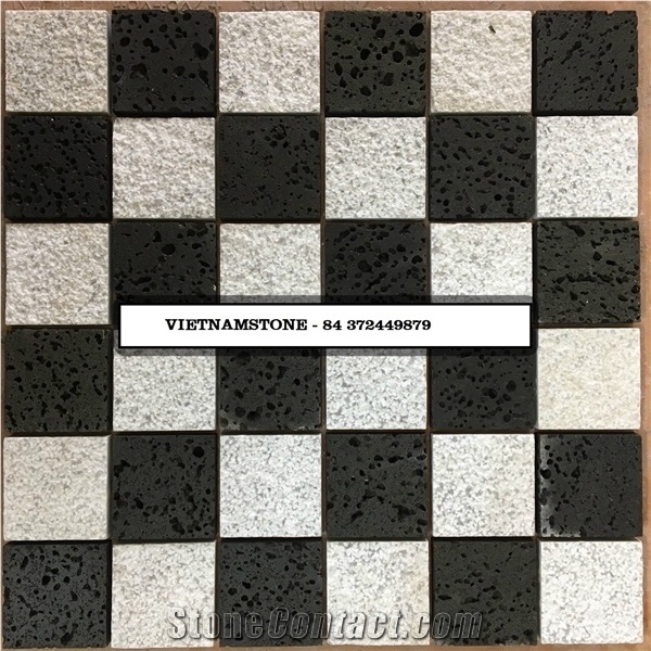 Lava/Basalt Mosaic Tile for Floor and Wall Made in Vietnam