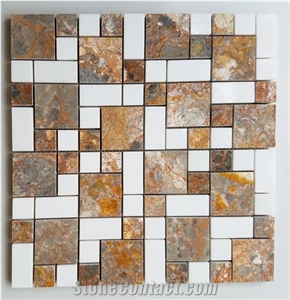 Square Chips Stone Mosaic Tile 300x300mm