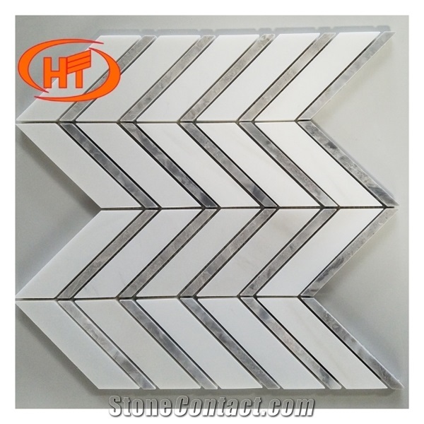 Square Chips Stone Mosaic Tile 300x300mm