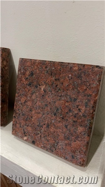 Stair and Gate Decoration by Ruby and Ruby Granite Slab