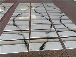 Lowes Non Slip Panda White Marble Stair Treads