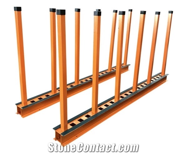 Slab Storage Rack - B (Rails With Rubber)