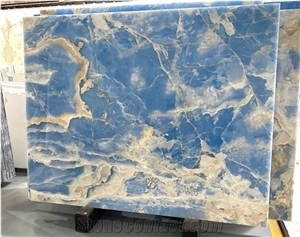 Blue Onyx Slabs, Tiles