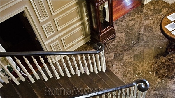 Marron Emperador Marble Floor Tiles