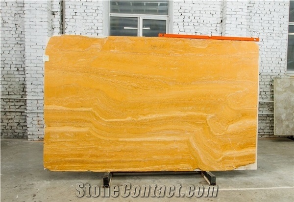 Gold Travertine Giallo Slabs, Tiles