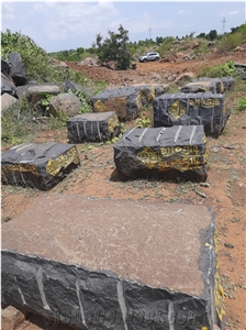 Jet Black Granite Blocks