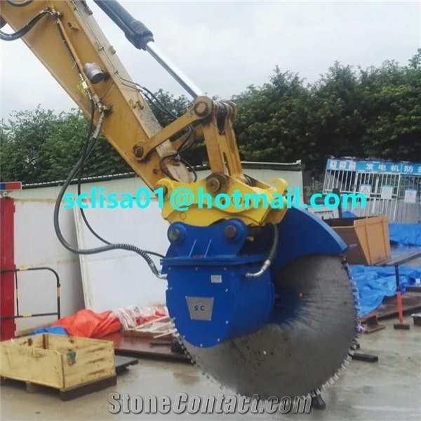 Excavator Rock Saw with Diamond Blade Max 2600mm Diameter