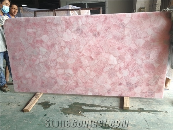 Backlit Semiprecious Stone Wall Panels Brown Agate Gemstone