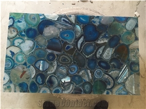 Blue Agate Backlit Tile Blue Backlit Semiprecious Stone Tile