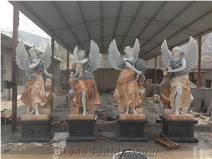 Modern Mixed Marble Sculpture Handcarved Four Seasons Statue