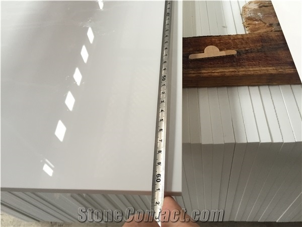 Pure White Crystallized Stone Tile Nano White Floor Tile