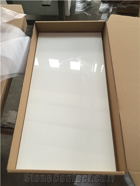 Pure White Crystallized Stone Tile Nano White Floor Tile