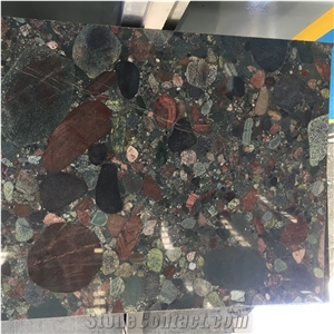 Verde Marinace Granite Slabs for Kitchen Countertops