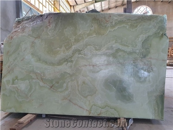 Onyx Bright Green Slabs