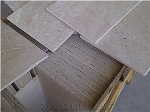 Light Travertino-Light Travertine Crosscut Tiles