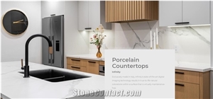 Classic Statuario Plain Swan Porcelain Countertops