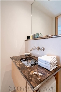 Dark Emperador- Pierre De Lens Bathroom Countertop