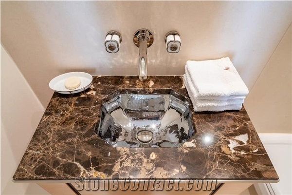 Dark Emperador- Pierre De Lens Bathroom Countertop