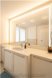 Light Biancone Apricena Marble Bath Top, Vanity Top