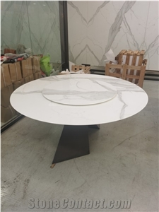Solid Surface Calacatta Sintered Stone Interior Design Table