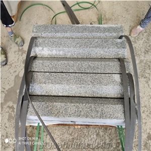 Grey Granite Kerbstone Road Curb Stone Pineapple Surface