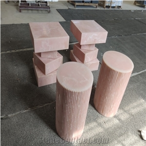 Pink Onyx Pillars Column Pilasters Home Decor