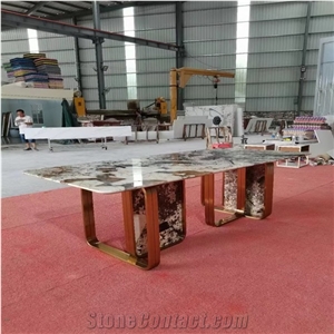 White Quartz Table Top for Restaurant Dinning Home