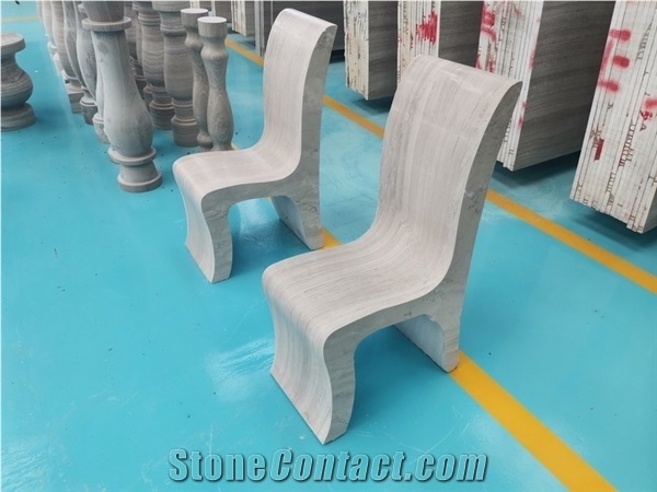 White Wood Marble Table Set