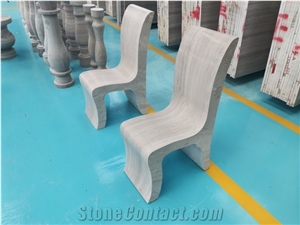 White Wood Marble Table Set