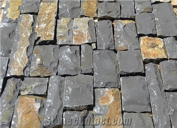Basalt Cubic Pavers Walkway