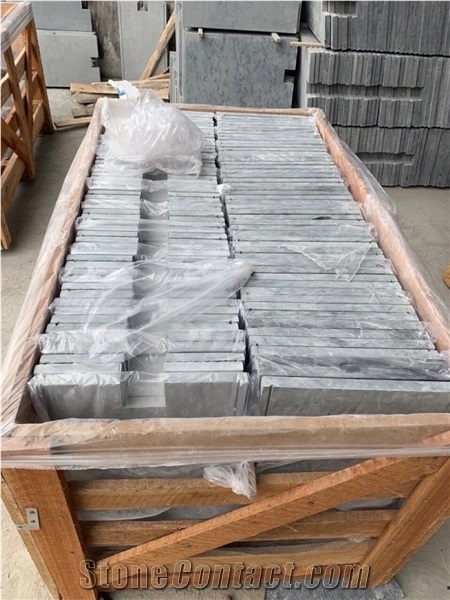 Bluestone Scrped Tiles with Waterdrips and Notch