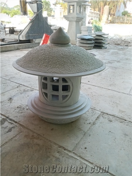 Sandstone Lantern Sculpture Ornaments for Outdoor Decorating