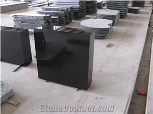 Absolute Black Grante Grave Flat Markers Headstones