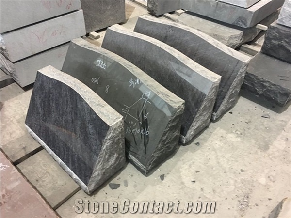 Bahama Blue Granite Bevels Slant Gravestone Monuments