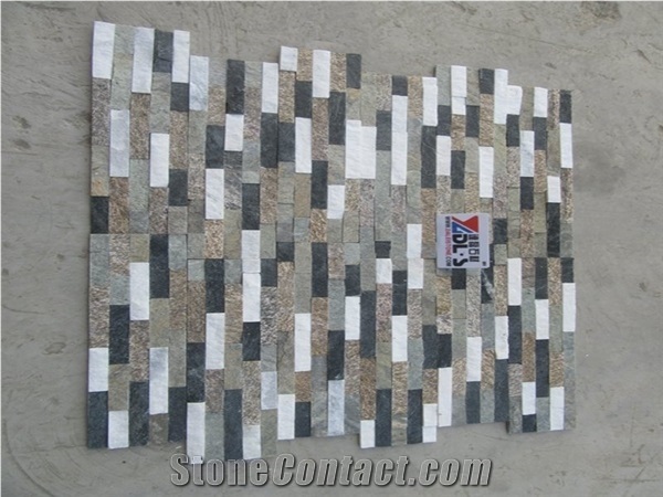Four Color Cultured Natural Stacked Stone Wall Cladding