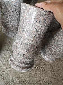G635 Vases,Pink Cemetery Vases,Monumental Accessories