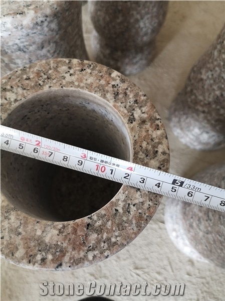 G635 Vases,Pink Cemetery Vases,Monumental Accessories
