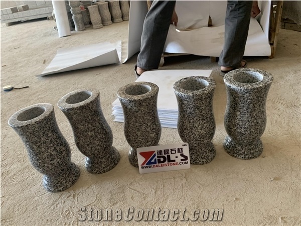 G653 Vases,Grey Monumental Vases,Memorial Accessories