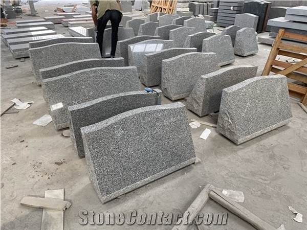G9402 Grey Granite Slant Grave Stone Monuments
