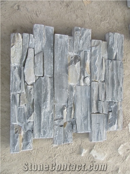 Grey Slate Cement Stone Wall Cladding Ashlar Stone Veneer