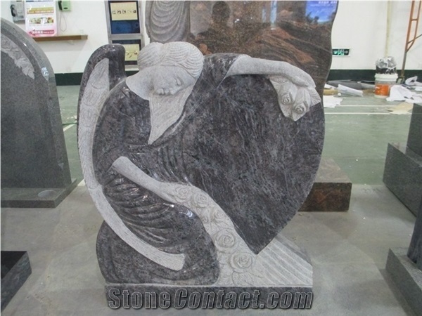 Heart Shaped&Weeping Angel Cemetery Monuments,Tombstone Design