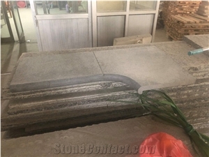 L Bullnose G654 Sesame Black Swimming Rebated Coping Tiles