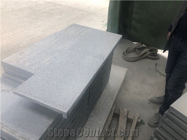 L Bullnose G654 Sesame Black Swimming Rebated Coping Tiles