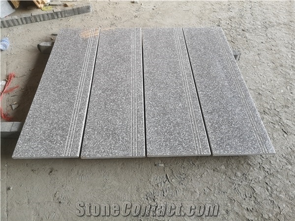 New G664 Granite Stair Treads Anti Slip Cutting