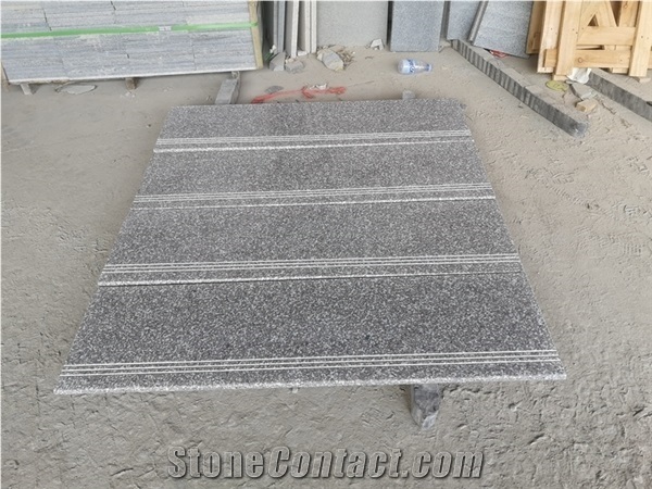 New G664 Granite Stair Treads Anti Slip Cutting