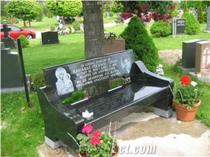 Shanxi Black Bench,Absolute Black Monumental&Cemetery Bench