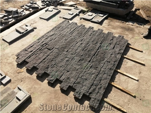 China Cheap Black Slate Exterior Wall Cladding Tiles