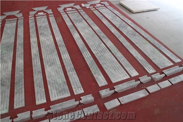 Classic Interior Carrara White Marble Roman Column Pilasters